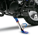B05025 Motorcycle Modified Pedestal Metal Single-Foot Frame(Blue White)