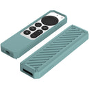 2 PCS Remote Control All-Inclusive Anti-Drop Silicone Protective Cover, Applicable Model: For Apple TV 4K 2021(Black)