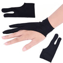 10 PCS 2 Finger Anti-fouling Drawing Glove for Graphics Drawing Tablet, Both for Right and Left Hand(For men)