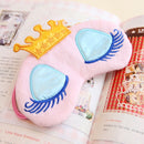 2 PCS 3D Plush Princess Sleep Mask Rest Travel Sleeping Cover Eye-patch(Pink)