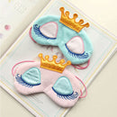 2 PCS 3D Plush Princess Sleep Mask Rest Travel Sleeping Cover Eye-patch(Pink)