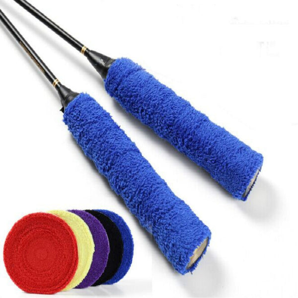 Non-slip Badminton Hand Gel Large Roll Tennis Racket Sweat Band(Blue)