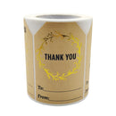 2 Rolls Kraft Paper Thank You Hot Stamping Sticker Gift Wrapping Decoration Label, Size: 50x75mm(K-74)