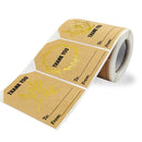 2 Rolls Kraft Paper Thank You Hot Stamping Sticker Gift Wrapping Decoration Label, Size: 50x75mm(K-74)