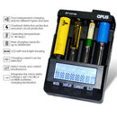 OPUS BT-C3100 Smart Smart Digital Intelligent 4-Slot Battery Charger(US Plug)