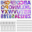 111PCS/Set DIY Mirror Silicone Pendant Mold, Crystal Epoxy Key Pendant Set(Mold)