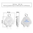2 PCS HYC-09 Dog Paw Bluetooth Anti-Lost Device Pet Tracking Locator Keychain Smart Search Two-Way Alarm(Light Blue)