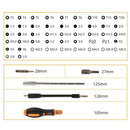 53 in 1 Multi-Function Chrome Vanadium Steel Glasses Screw Hardware Tool(Orange)