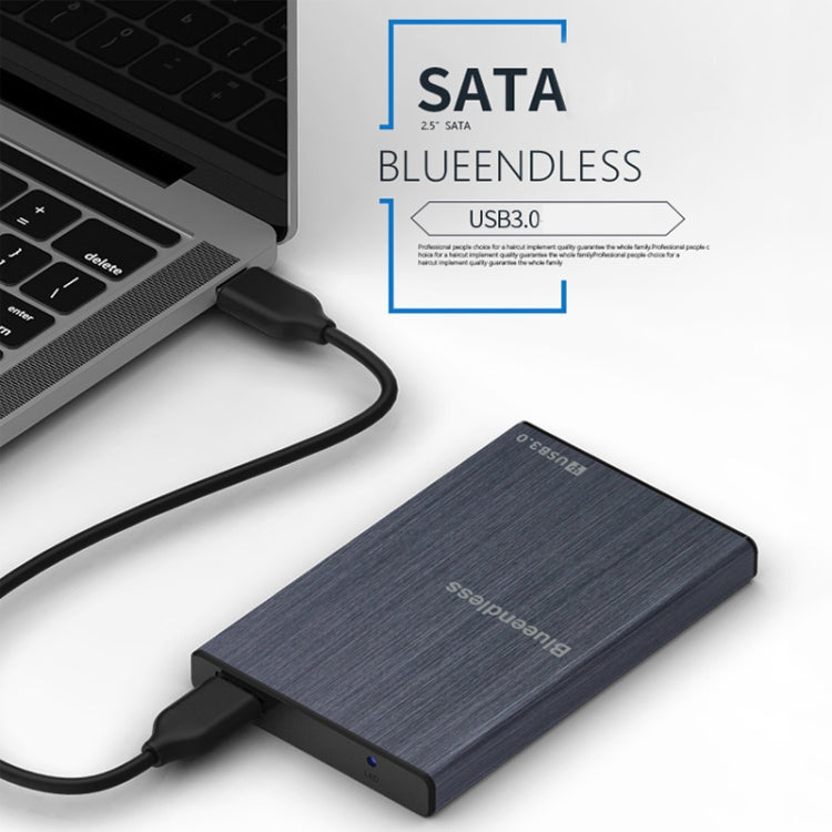 Blueendless U23T 2.5 inch Mobile Hard Disk Case USB3.0 Notebook External SATA Serial Port SSD, Colour: Blue