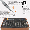 Obadun 9801 68 In 1 Screwdriver Set Manual Batch Glasses Screwdriver Hardware Repair Tool(Wood Grain Box)