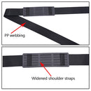 2 PCS Neoprene Fishing Rod Back Strap Adjustable Length Fishing Rod Strap(Black)