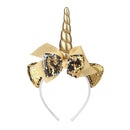 2 PCS F036 Unicorn Headband Children Birthday Festival Party Hair Accessories(Golden)