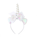 2 PCS F036 Unicorn Headband Children Birthday Festival Party Hair Accessories(White 1)