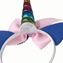 2 PCS F036 Unicorn Headband Children Birthday Festival Party Hair Accessories(Rose Red)