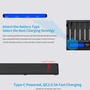 XTAR 8-Slot Battery Charger LCD Display Charger QC3.0 Type C Fast Charger for 21700 / 18650 Battery, Model: VC8