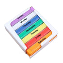 7 Days 28 Grid Square Drawer Type Portable Pill Box(11x12x3.8cm)