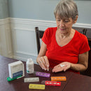 7 Days 28 Grid Square Drawer Type Portable Pill Box(11x12x3.8cm)