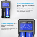 XTAR 2-Slot Smart LCD Lithium Battery Charger, Model: VC2