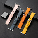 Cowhide Leather Strap Watch Band For Apple Watch Series 8&7 41mm / SE 2&6&SE&5&4 40mm / 3&2&1 38mm( Blue)