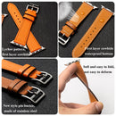 Cowhide Leather Strap Watch Band For Apple Watch Series 8&7 41mm / SE 2&6&SE&5&4 40mm / 3&2&1 38mm( Blue)