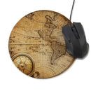 3 PCS Retro Map Round Mouse Pad Game Office Non-Slip Mat, Specification: Not Overlocked 220 x 220mm(Pattern 4)