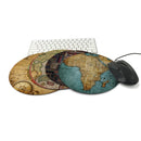 3 PCS Retro Map Round Mouse Pad Game Office Non-Slip Mat, Specification: Not Overlocked 220 x 220mm(Pattern 4)