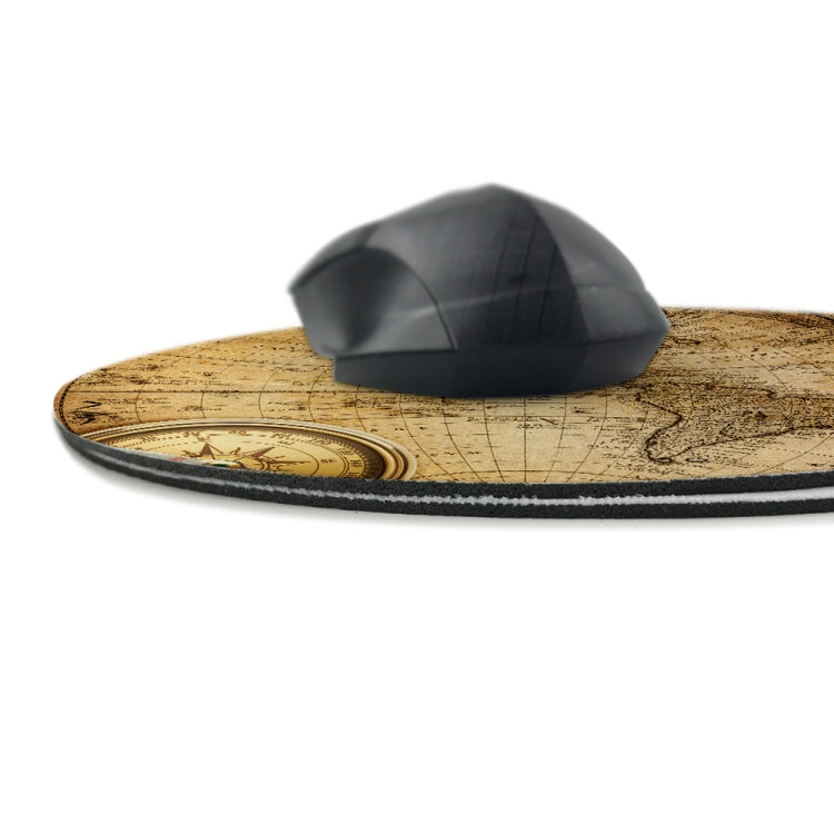 3 PCS Retro Map Round Mouse Pad Game Office Non-Slip Mat, Specification: Not Overlocked 220 x 220mm(Pattern 4)