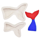 5 PCS Mini Mermaid Tail Liquid Silicone Mold Fondant Baking Mold, Specification: Large (Gray) 15-94