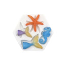 5 PCS Ocean Series Big And Small Fishtail Starfish Seahorse DIY Baking Liquid Silicone Mold(Gray)