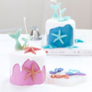 5 PCS Ocean Series Big And Small Fishtail Starfish Seahorse DIY Baking Liquid Silicone Mold(Gray)
