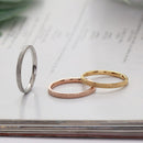 4 PCS Three Lifetimes Titanium Steel Couple Rings Very Fine Frosted Ring, Size: US Size 3(Golden)