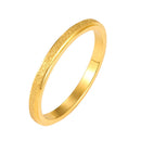 4 PCS Three Lifetimes Titanium Steel Couple Rings Very Fine Frosted Ring, Size: US Size 4(Golden)