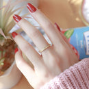 4 PCS Three Lifetimes Titanium Steel Couple Rings Very Fine Frosted Ring, Size: US Size 9(Golden)