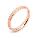 4 PCS Three Lifetimes Titanium Steel Couple Rings Very Fine Frosted Ring, Size: US Size 10(Rose Gold)