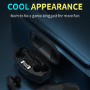 T68 TWS Low Latency Bluetooth 5.1 Gaming Earphone with Power Display(Black)