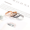 4 PCS Simple Black White Epoxy Couple Ring Women Titanium Steel Ring Jewelry, Size: US Size 4(Black Glue Silver)
