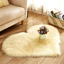Love Heart Rugs Artificial Wool Sheepskin Hairy Carpet Faux Floor Mat Fur Plain Fluffy Soft Area Rug Tapetes, Size:40*50cm(Yellow)