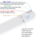 1m LED Battery Box Light Strip Intelligent Induction Dimming Soft Light Strip Drip Waterproof Cabinet Light Tape(6500K (Cold White))