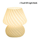 PJ-104 5W Mushroom Glass Bedroom Bedside Table Decoration Table Lamp, CN Plug, Specificationï¼š Tmall Elf Light Bulb