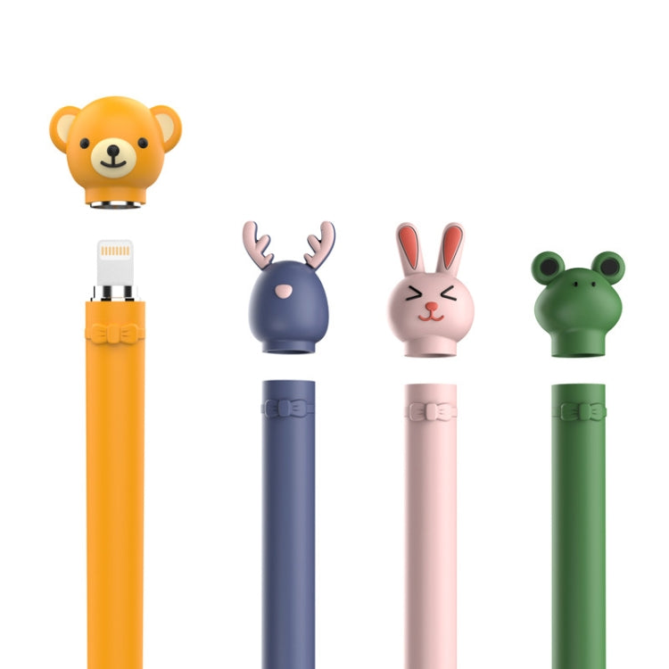 Cartoon Silicone Capacitive Pen Non-Slip And Anti-Drop Protective Cover For Apple Pencil 1(Rabbit)
