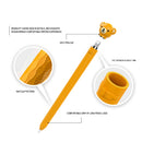 Cartoon Silicone Capacitive Pen Non-Slip And Anti-Drop Protective Cover For Apple Pencil 1(Bear)