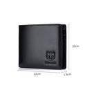 BUFF CAPTAIN 05 Men Leather Short Wallet Anti-Theft Brush Multi-Card Bit First-Layer Soft Cowhide Wallet, Colour: Red