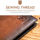BUFF CAPTAIN 05 Men Leather Short Wallet Anti-Theft Brush Multi-Card Bit First-Layer Soft Cowhide Wallet, Colour: Red