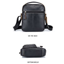 BUFF CAPTAIN 037 First-Layer Cowhide Messenger Bag Male Sports Soft Leather Shoulder Bag(Dark Brown)