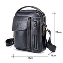 BUFF CAPTAIN 037 First-Layer Cowhide Messenger Bag Male Sports Soft Leather Shoulder Bag(Dark Brown)