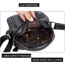 BUFF CAPTAIN 037 First-Layer Cowhide Messenger Bag Male Sports Soft Leather Shoulder Bag(Dark Brown)