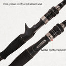 Carbon Telescopic Luya Rod Short Section Fishing Throwing Rod, Length: 2.7m(Curved Handle)