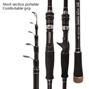 Carbon Telescopic Luya Rod Short Section Fishing Throwing Rod, Length: 3.6m(Curved Handle)