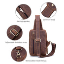 BUFF CAPTAIN 133 Men Leather Retro Shoulder Bag Diagonal Leather Bag(Brown)