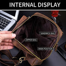 BUFF CAPTAIN 133 Men Leather Retro Shoulder Bag Diagonal Leather Bag(Brown)